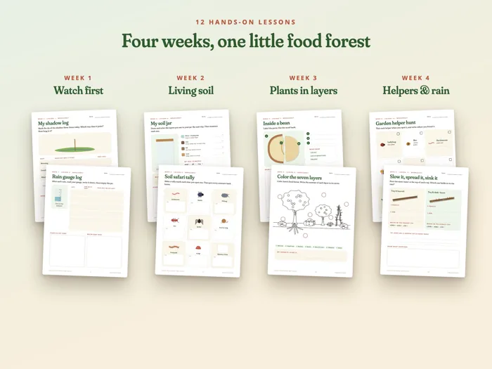 Little Food Forest Unit Study, preview 2