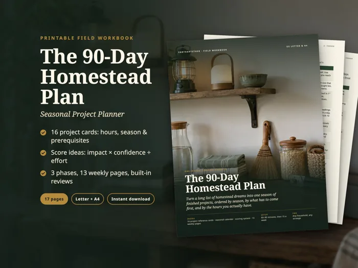 The 90-Day Homestead Plan, printable preview