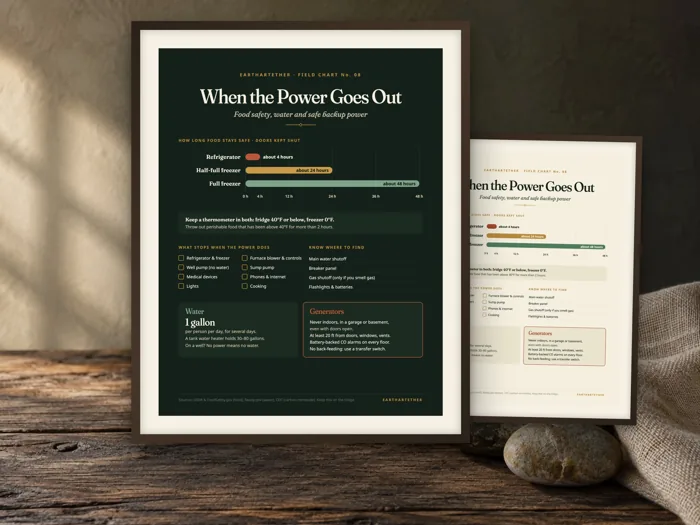 Power Outage Checklist, printable preview