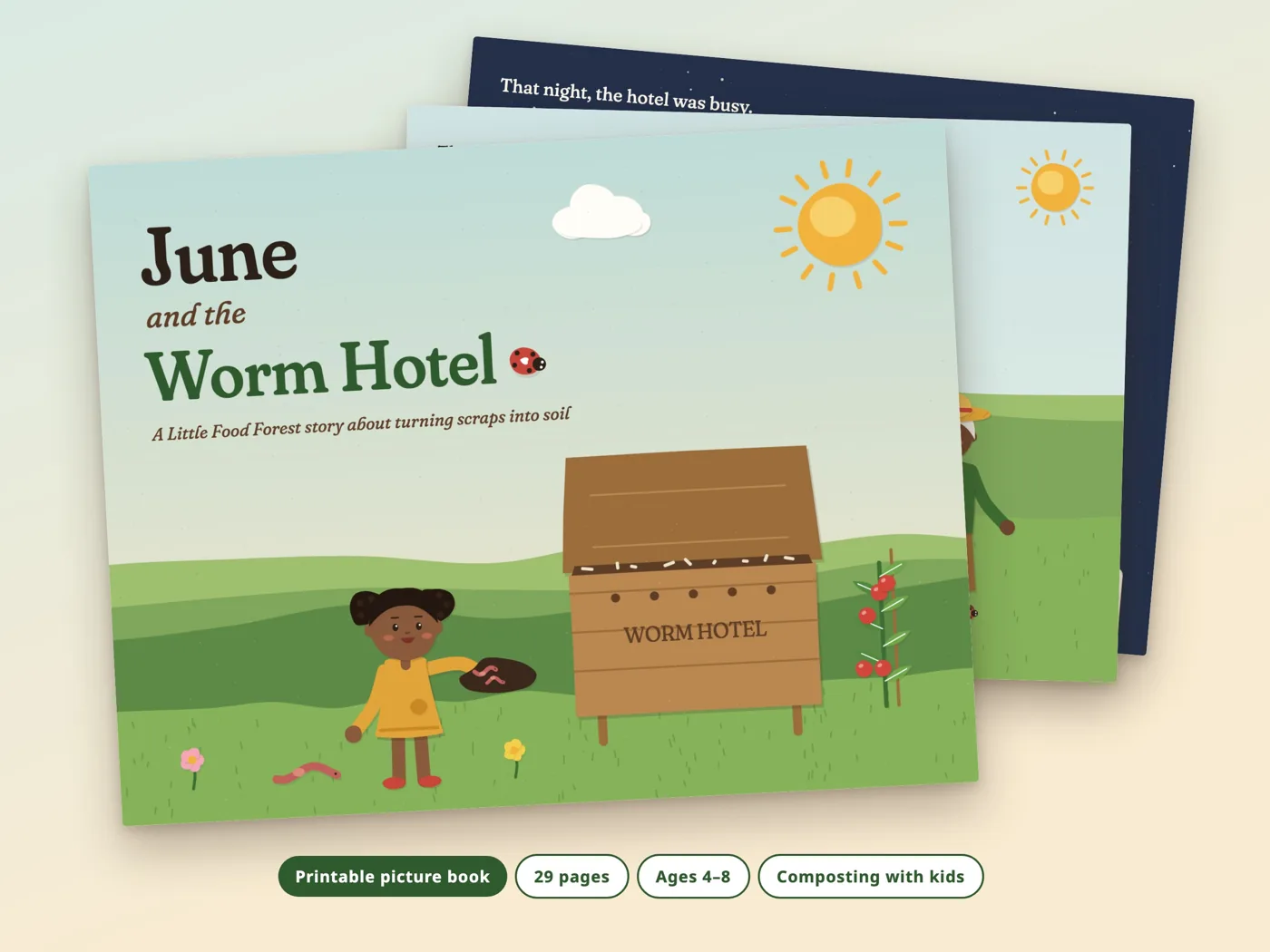 The Worm Hotel: cover and pages